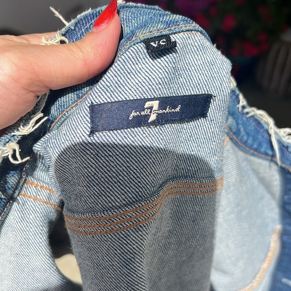 7 For All Mankind Short Sleeves Denim Jacket NWOT - Picture 10 of 13